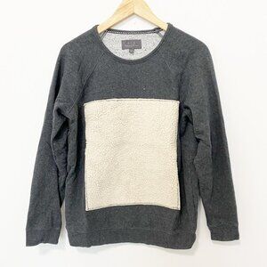 PJK Teddy Sherpa Patch Sweatshirt Size Medium